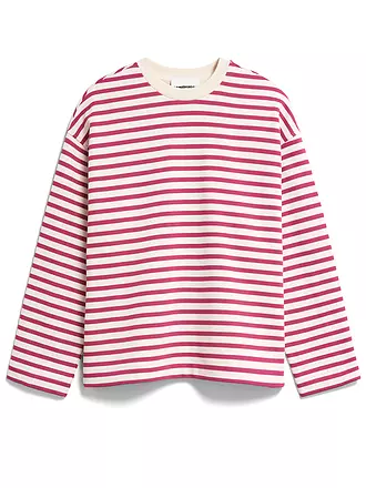 ARMEDANGELS | Sweat Oversized Fit FRANKAA STRIPES | beere